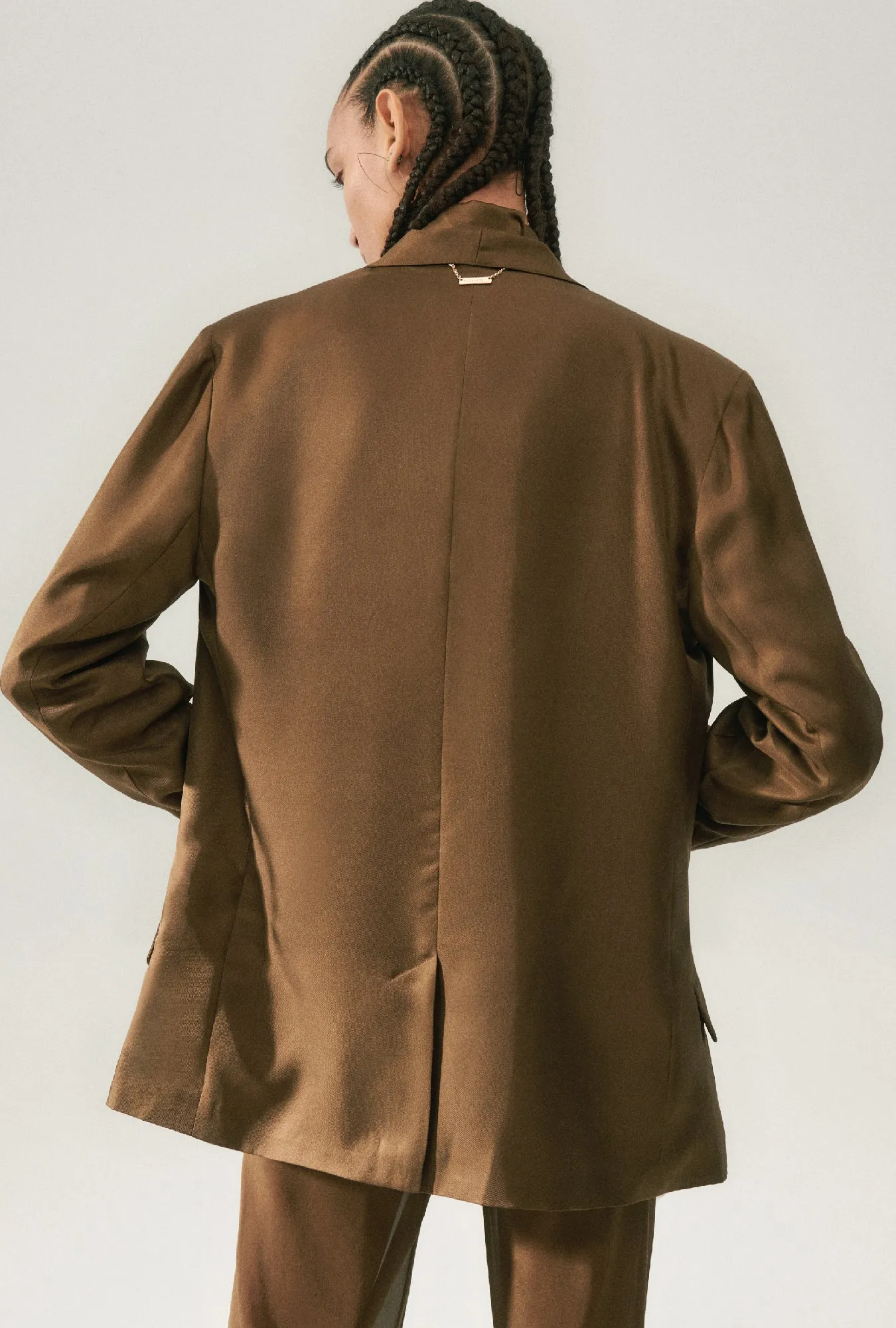 TWILL MIAMI BLAZER DARK EARTH sold by Silk Laundry product image thumbnail 3