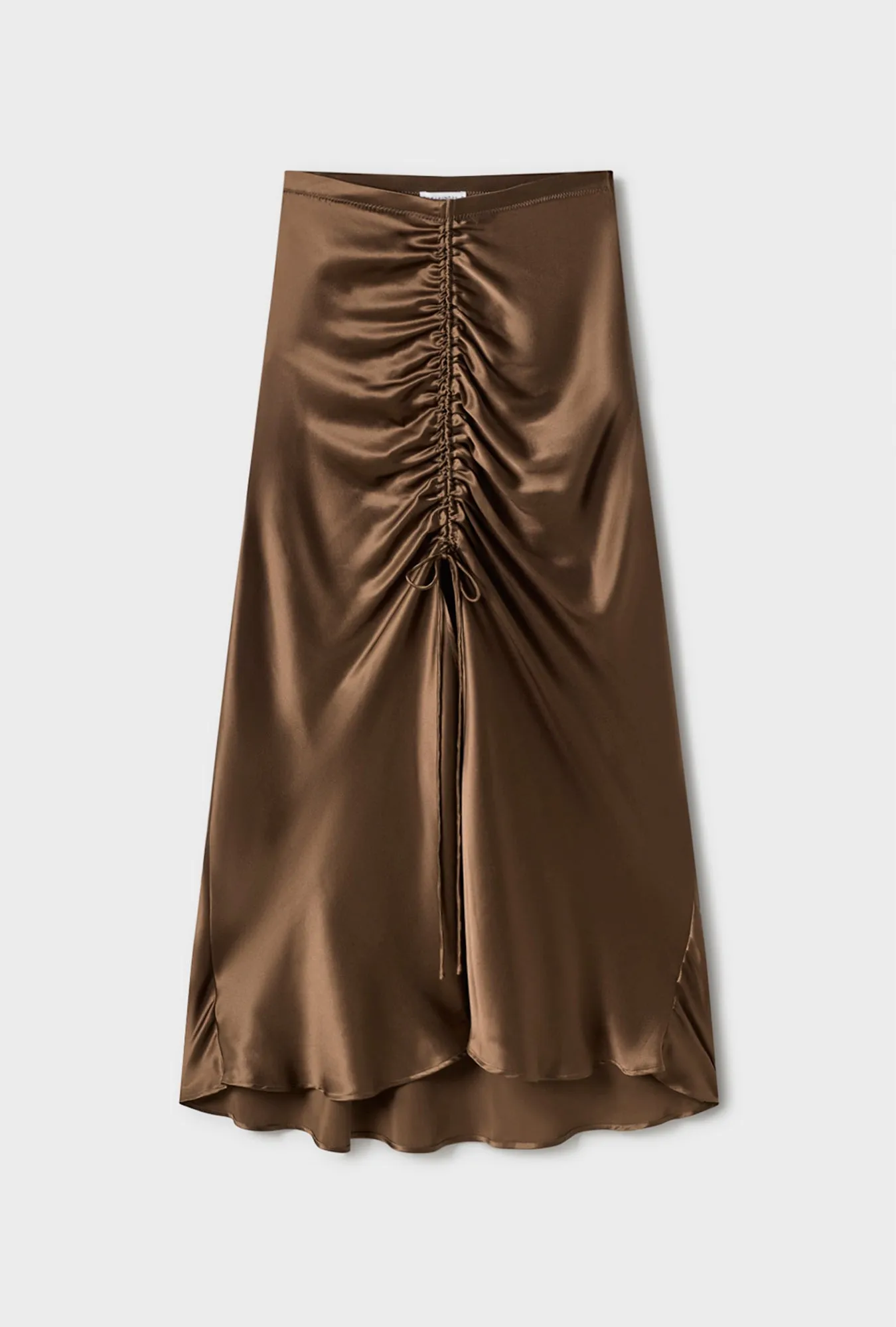 SLIT LONG BIAS SKIRT DARK EARTH sold by Silk Laundry product image thumbnail 2