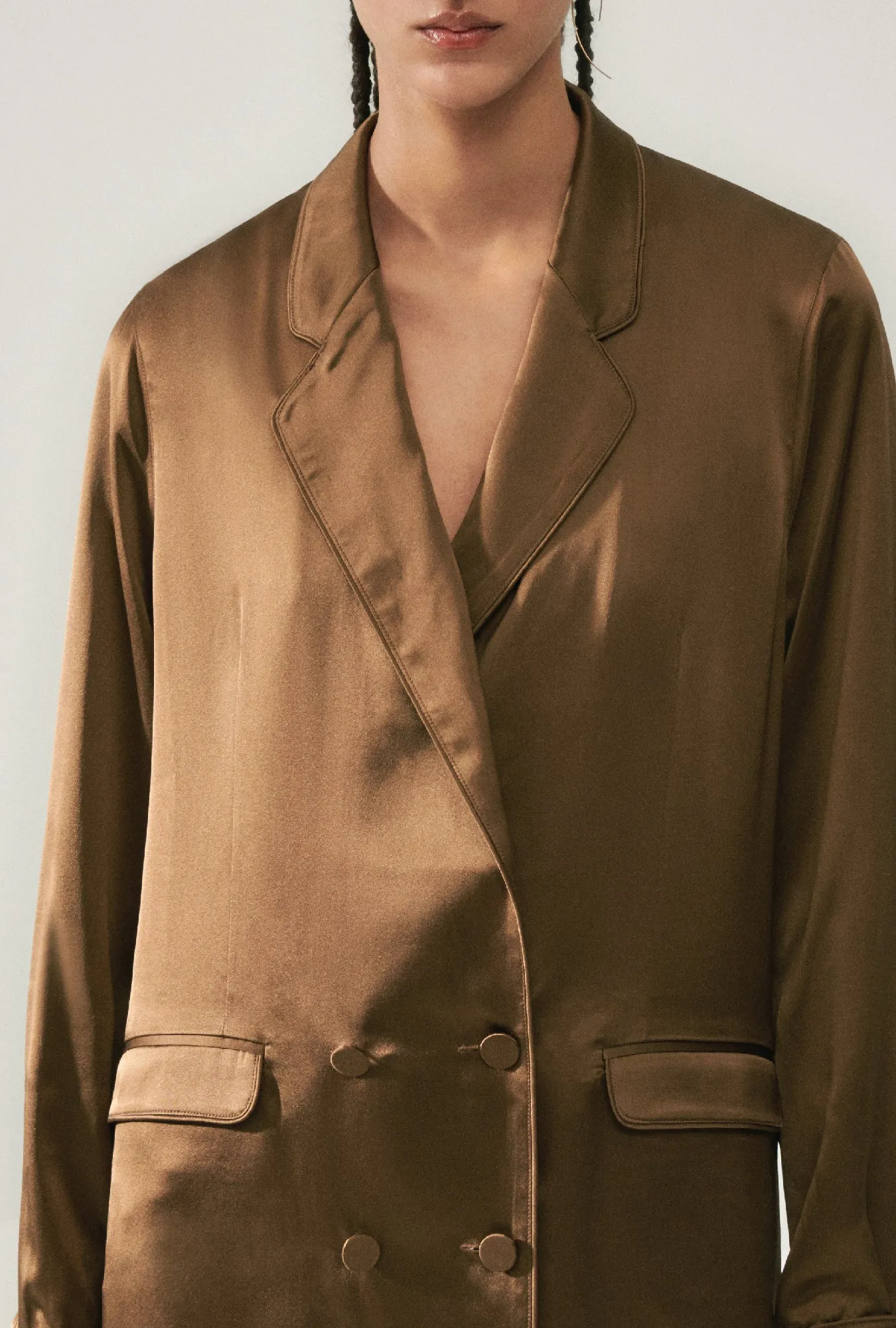 RELAXED BLAZER DARK EARTH sold by Silk Laundry product image thumbnail 5