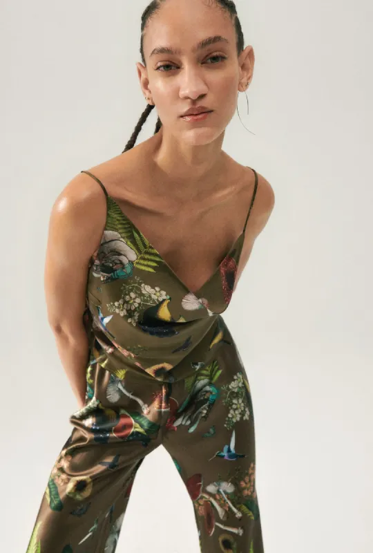 CARRIE CAMI MAGIC MUSHROOM DARK EARTH sold by Silk Laundry