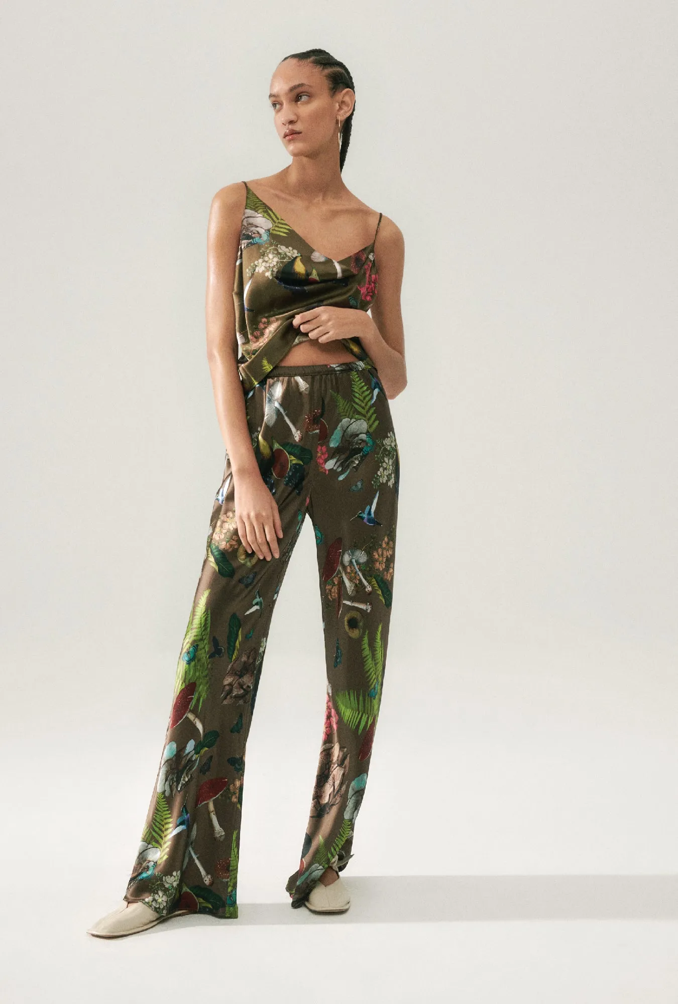 BIAS CUT PANTS MAGIC MUSHROOM DARK EARTH sold by Silk Laundry product image thumbnail 4