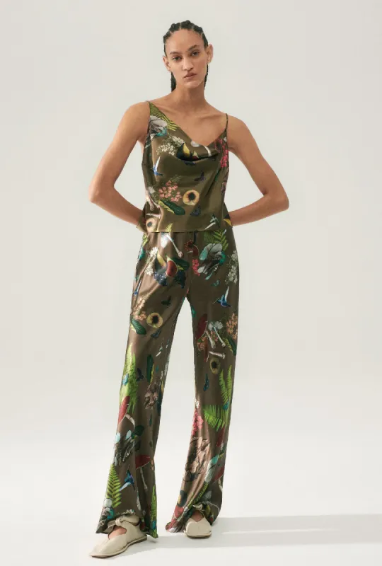BIAS CUT PANTS MAGIC MUSHROOM DARK EARTH sold by Silk Laundry