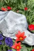Scarf Lost Flowers Black & White sold by Silk Laundry