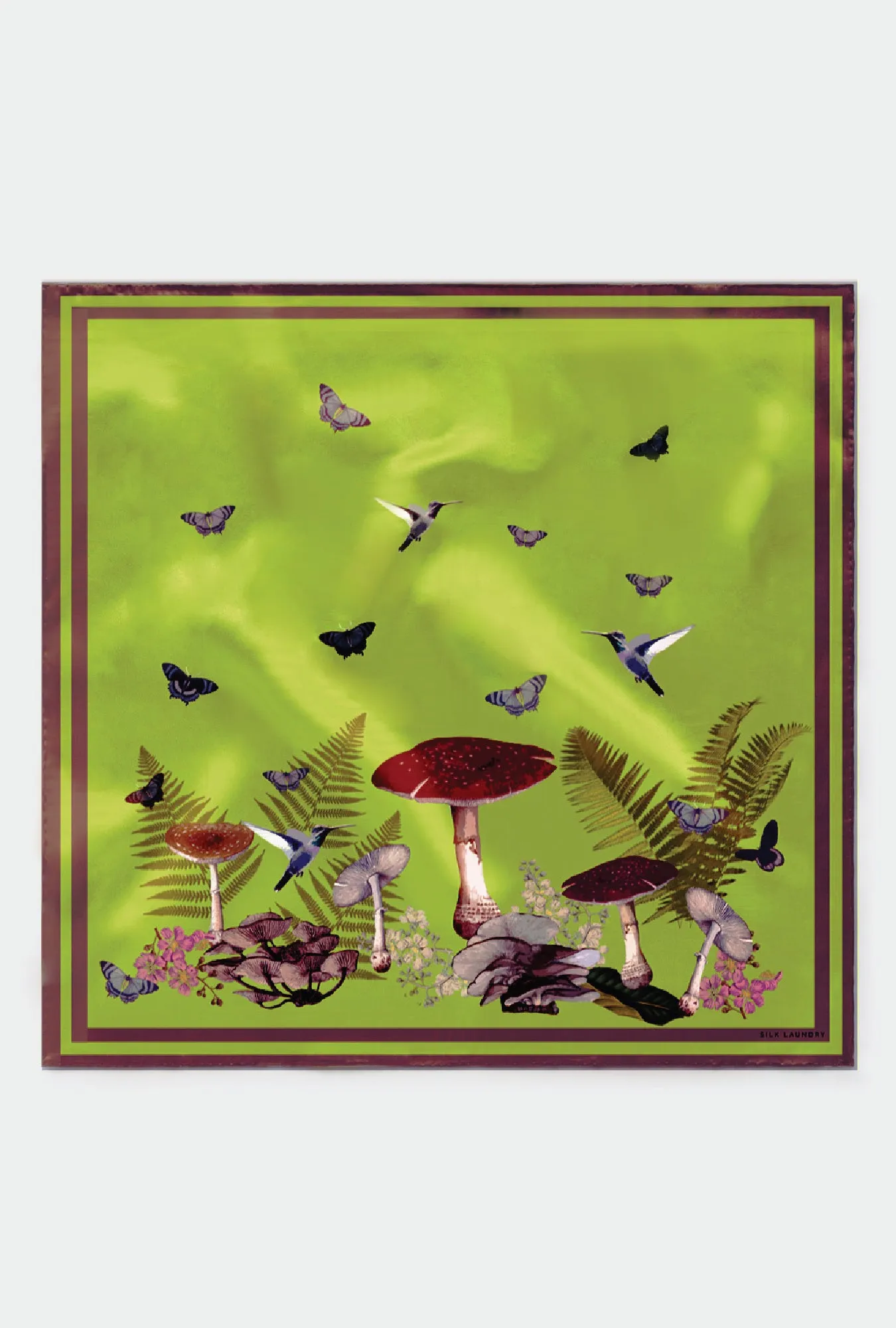 SCARF MAGIC MUSHROOM FERN sold by Silk Laundry