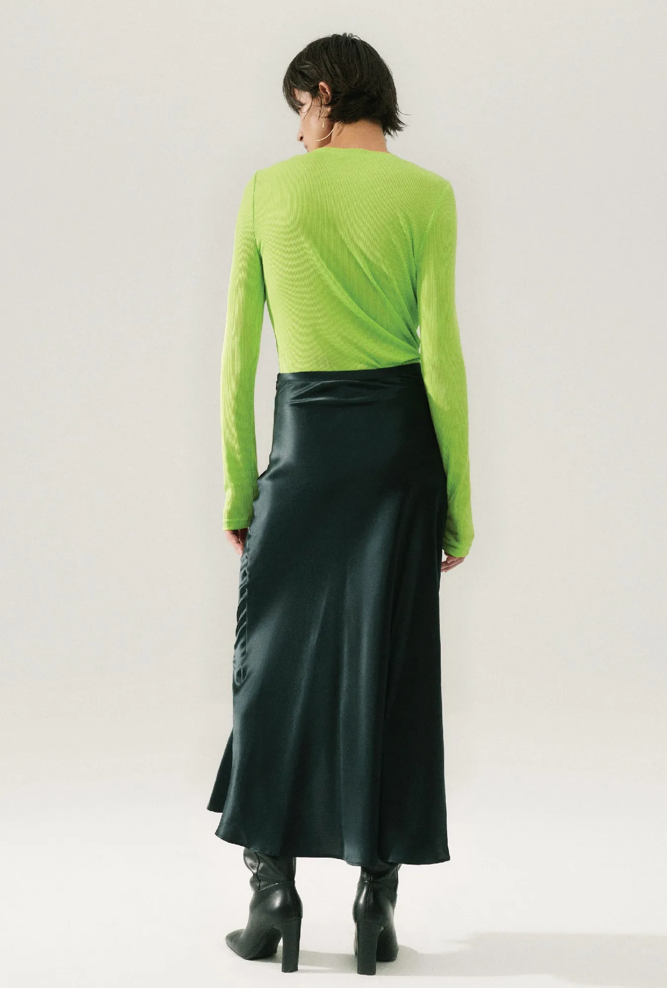 RIBBED KIA CARDIGAN FERN sold by Silk Laundry product image thumbnail 3