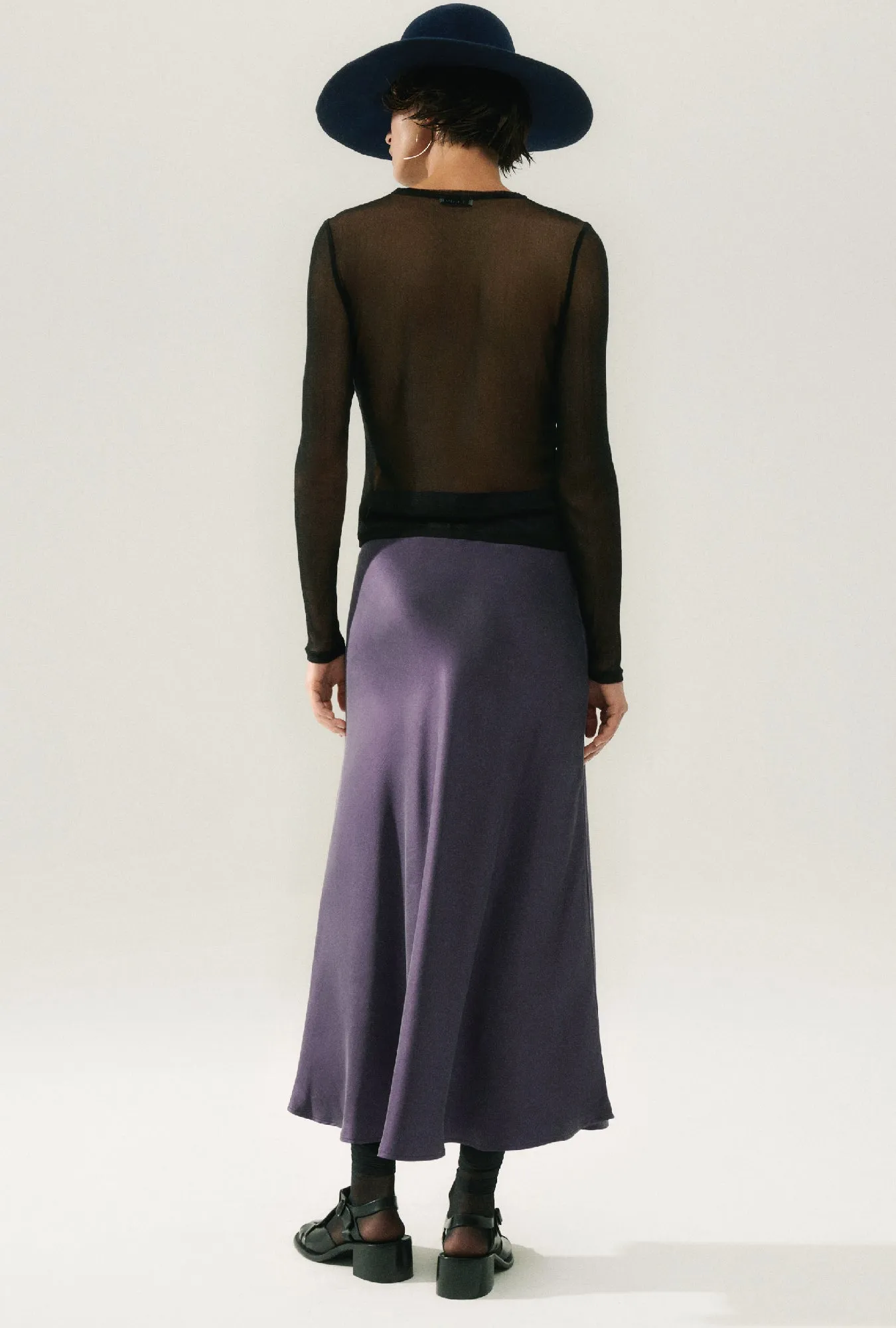 Mesh Long Sleeve Top Black sold by Silk Laundry product image thumbnail 4