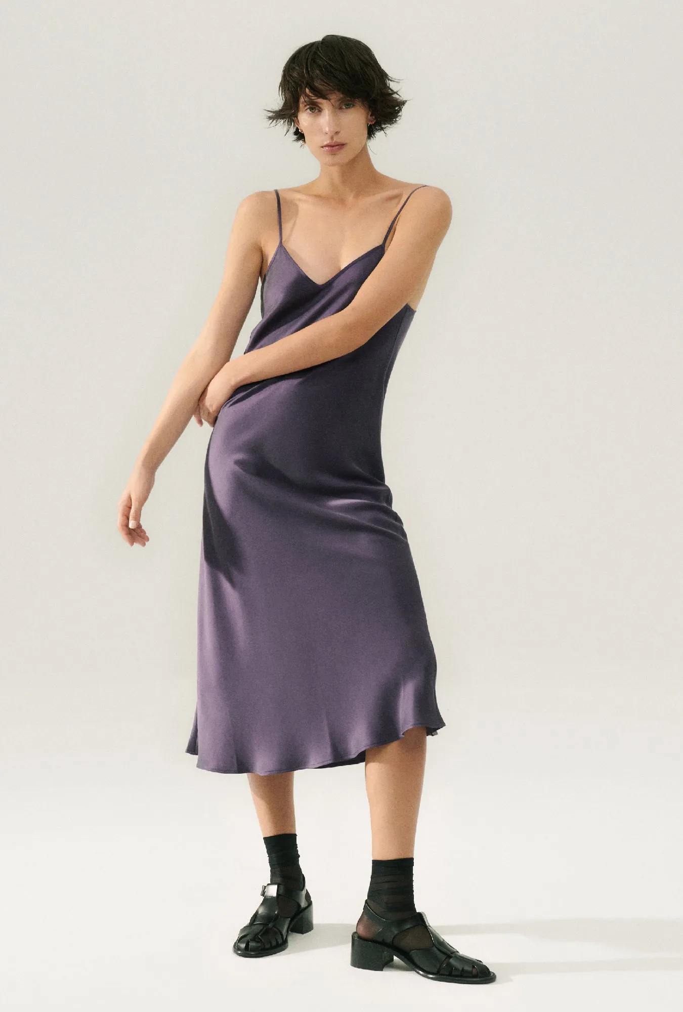 90S SLIP DRESS BLACKBERRY sold by Silk Laundry product image thumbnail 4