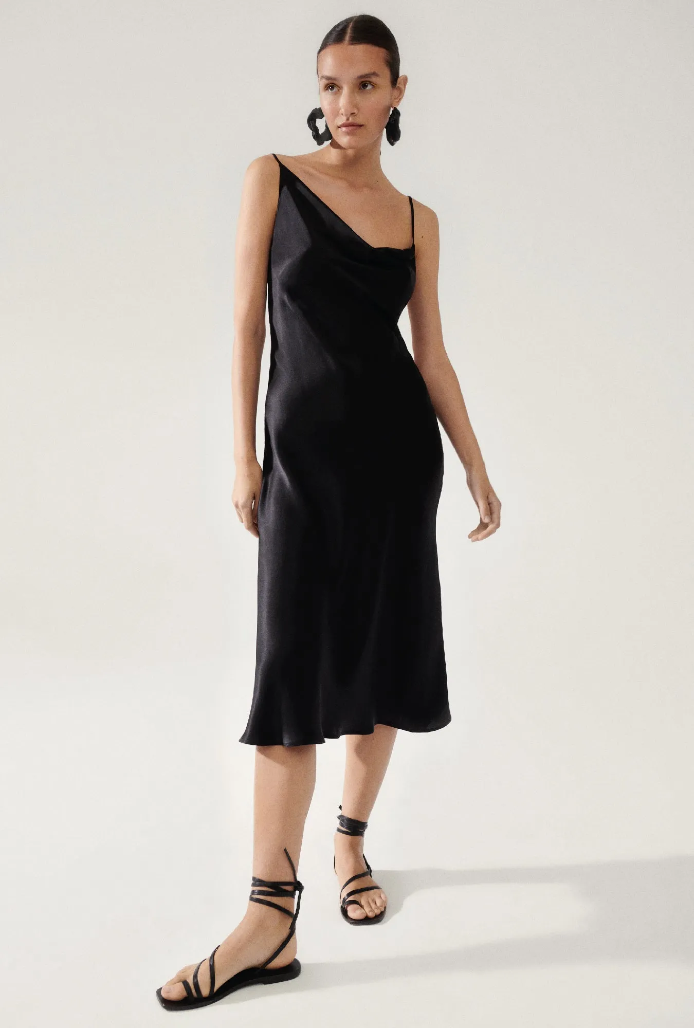 CARRIE DRESS BLACK sold by Silk Laundry