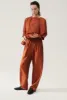 TWILL SLOUCH PANTS UMBER sold by Silk Laundry