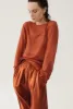 TWILL SLOUCH PANTS UMBER sold by Silk Laundry