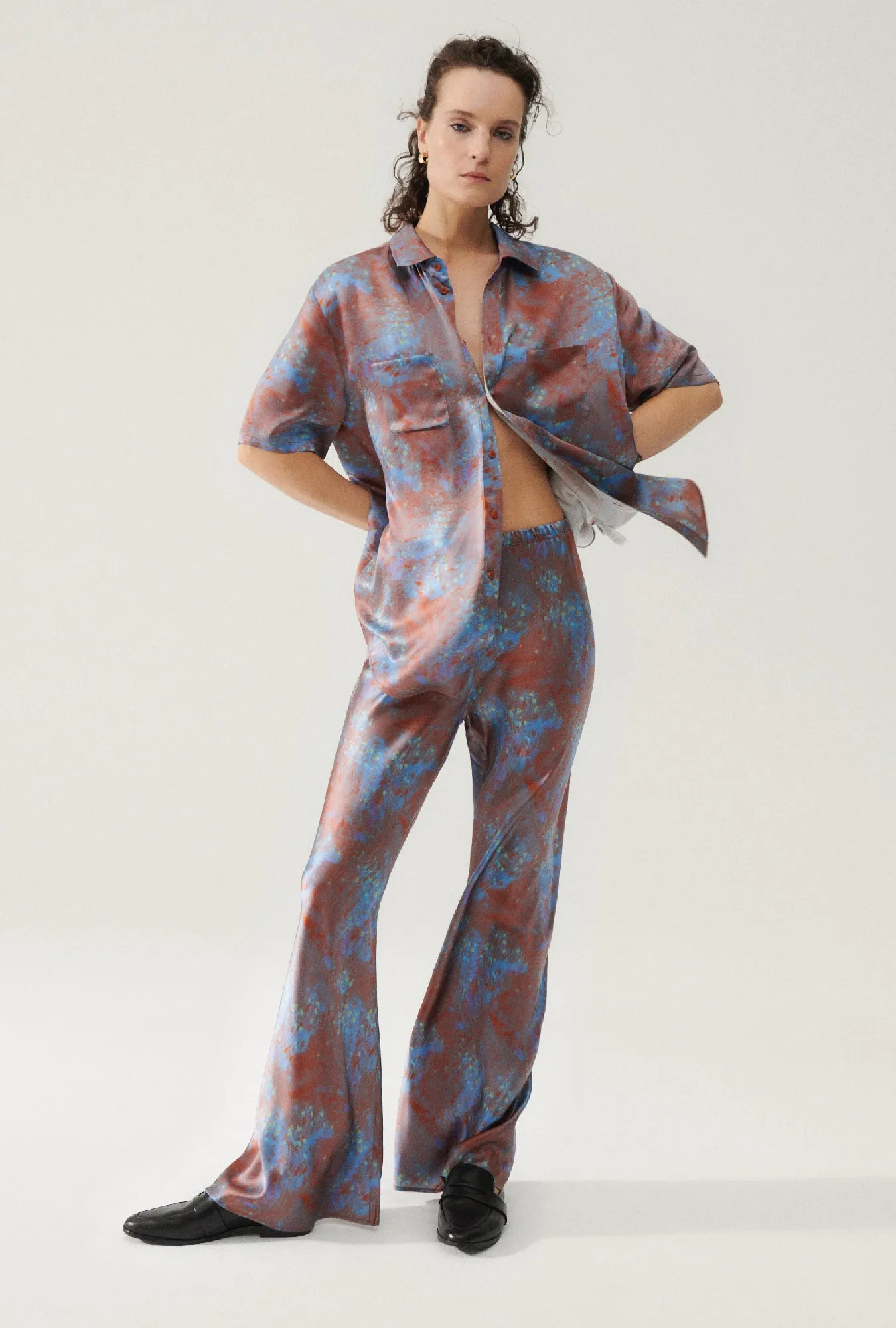 SHORT SLEEVE BOYFRIEND SHIRT DAZED sold by Silk Laundry