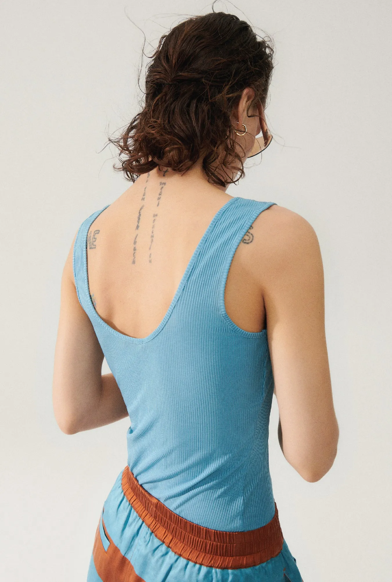 RIBBED TANK LAKE sold by Silk Laundry product image thumbnail 3