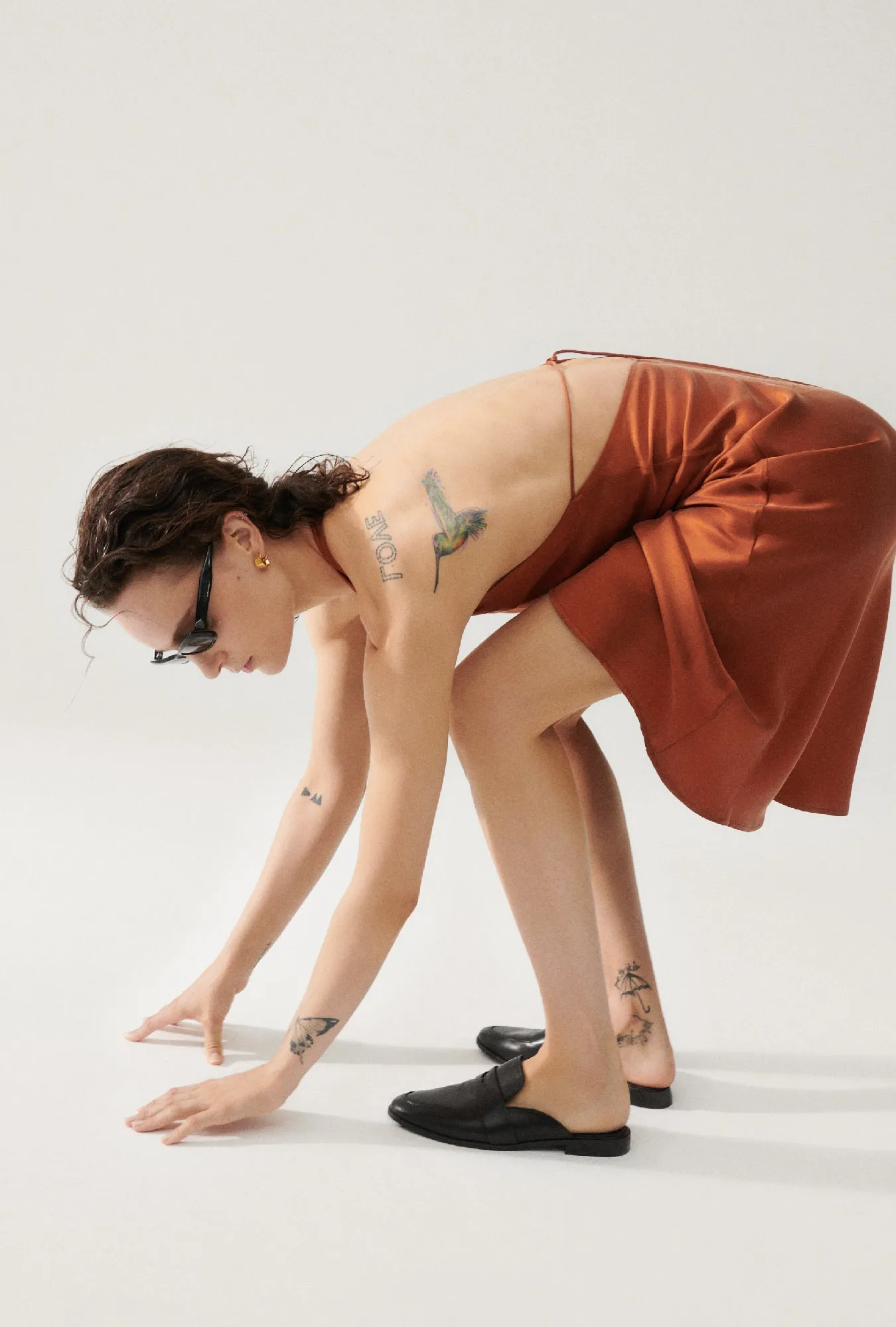 HALTER DRESS UMBER sold by Silk Laundry product image thumbnail 3