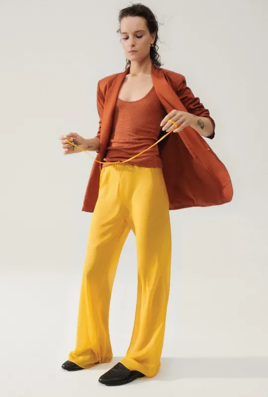 CHIFFON BIAS CUT PANTS GOLDFINCH sold by Silk Laundry