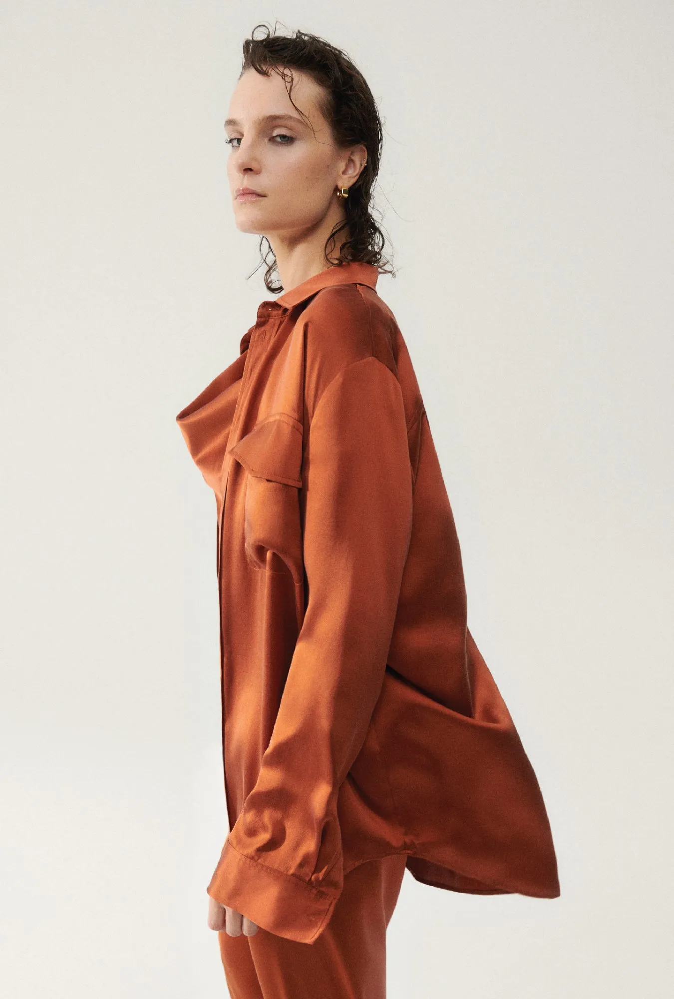 BOYFRIEND SHIRT UMBER sold by Silk Laundry