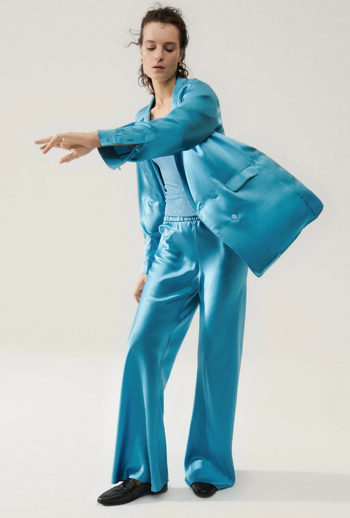 BIAS CUT PANTS LAKE sold by Silk Laundry product image thumbnail 4