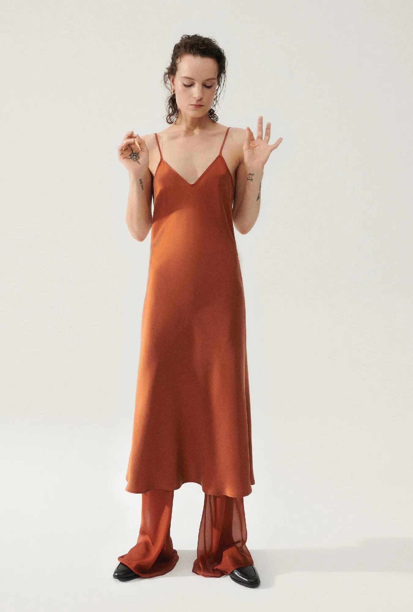 90S SLIP DRESS UMBER sold by Silk Laundry product image thumbnail 3