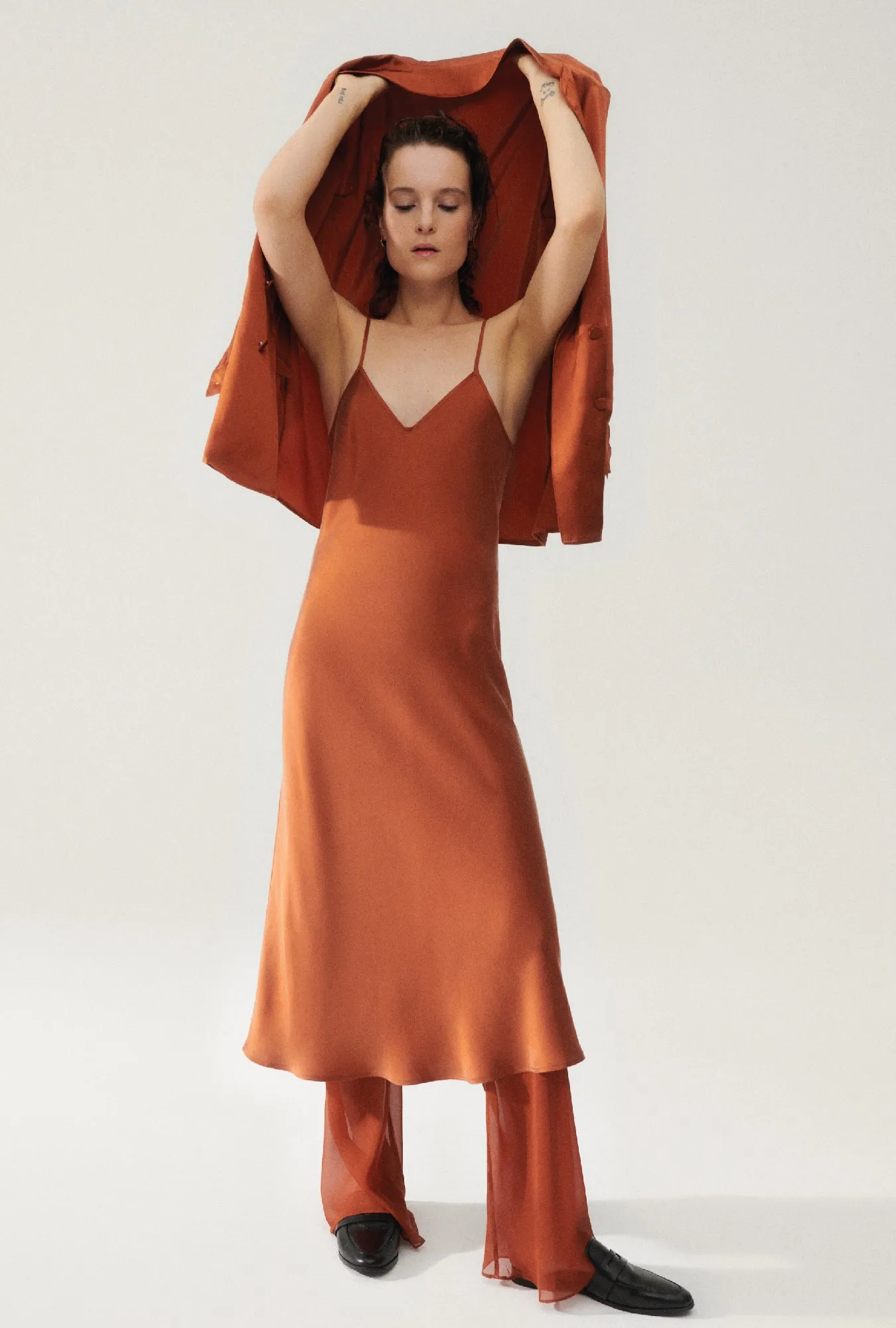 90S SLIP DRESS UMBER sold by Silk Laundry