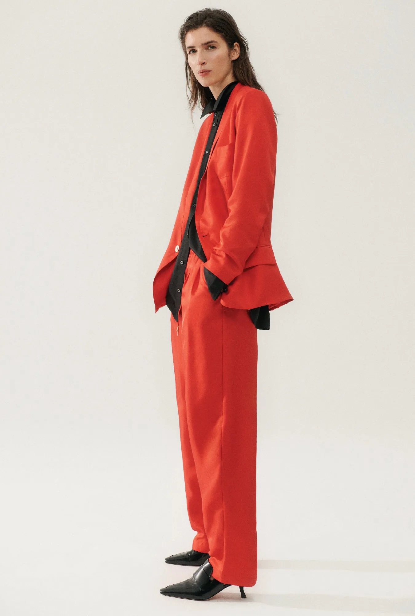 TWILL SLOUCH PANTS POPPY sold by Silk Laundry product image thumbnail 3