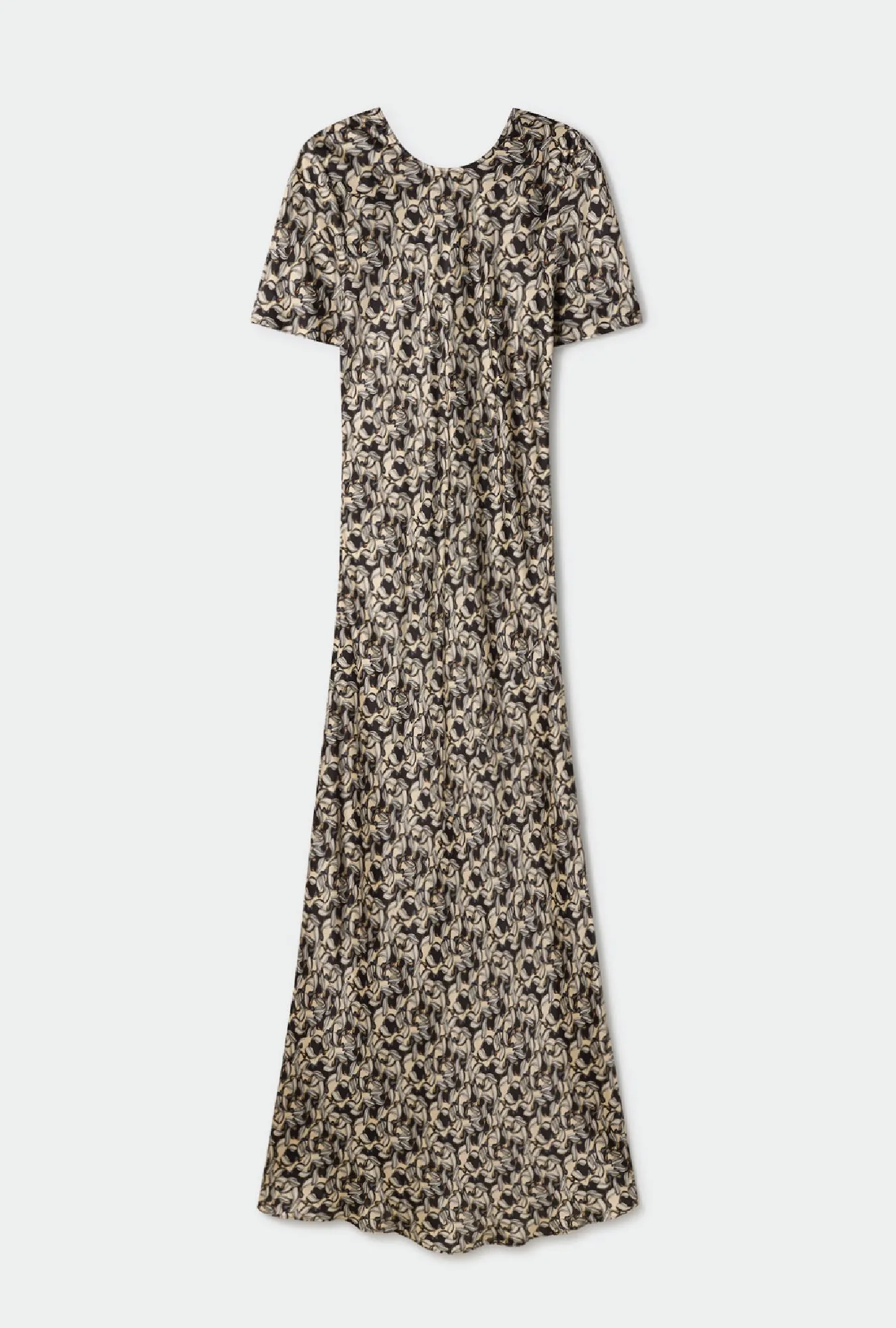 SHORT SLEEVE BIAS DRESS PELICANS sold by Silk Laundry product image thumbnail 2