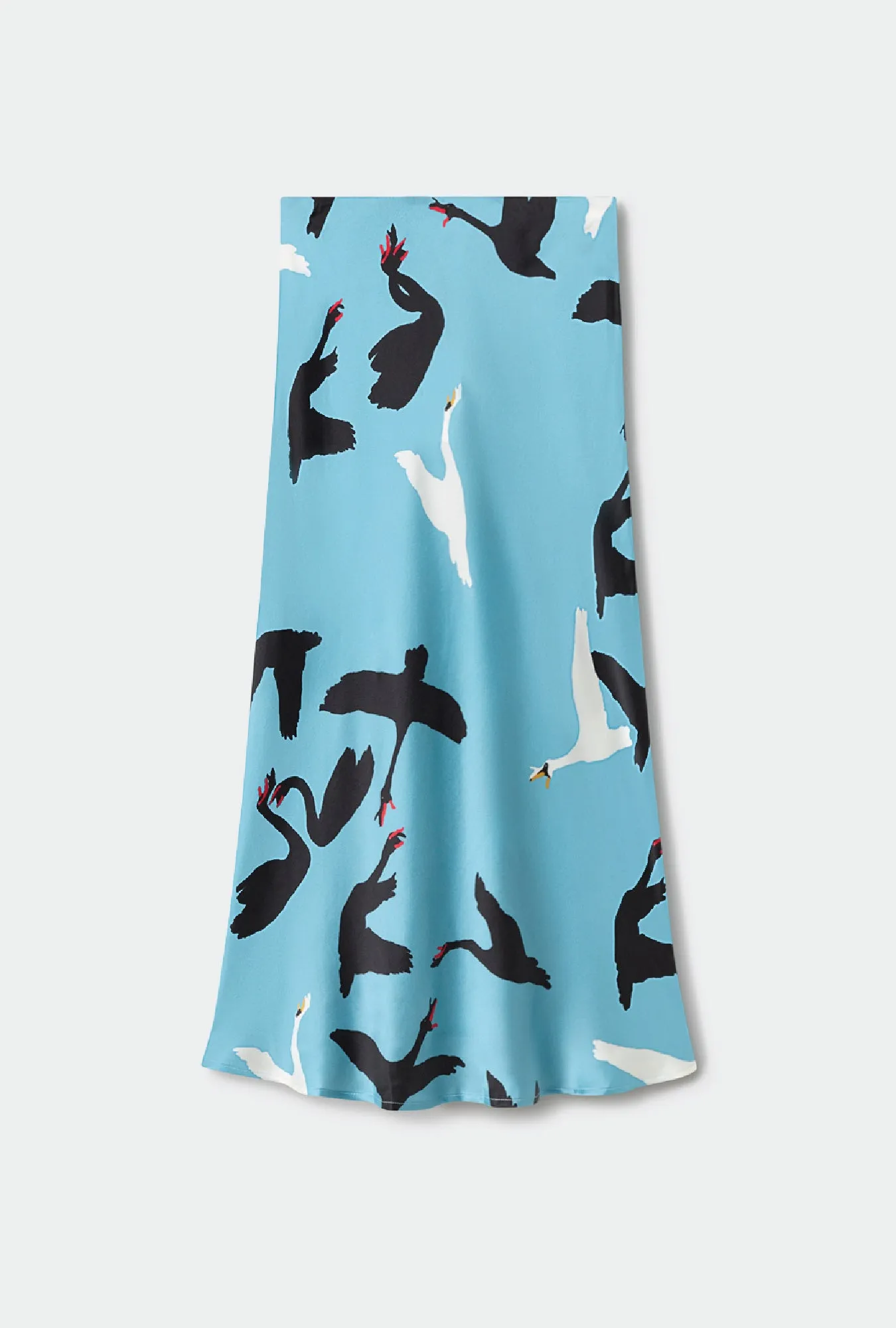 LONG BIAS CUT SKIRT SWANS sold by Silk Laundry product image thumbnail 2