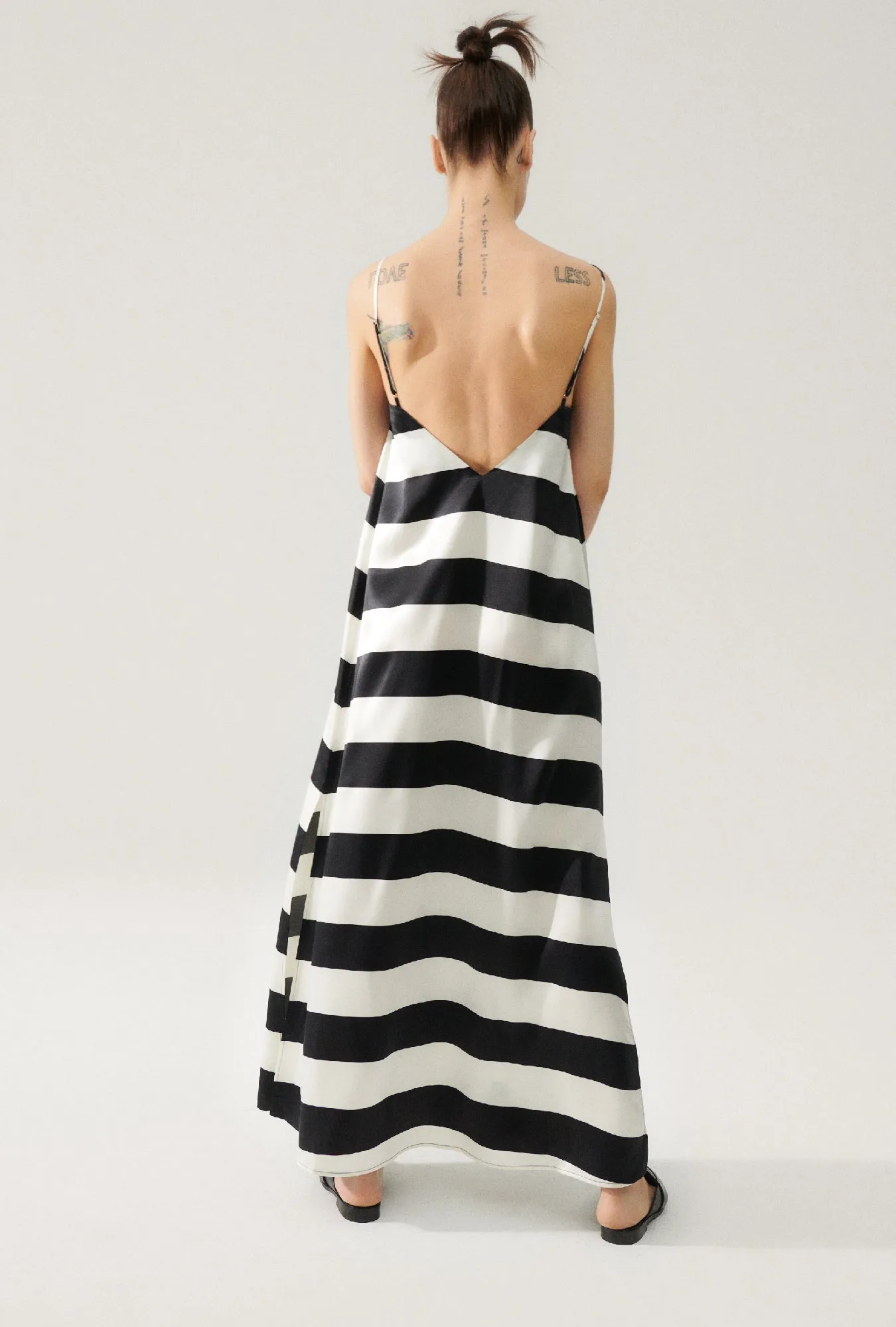 HEAVY A-LINE DRESS BLACK STRIPE sold by Silk Laundry product image thumbnail 3