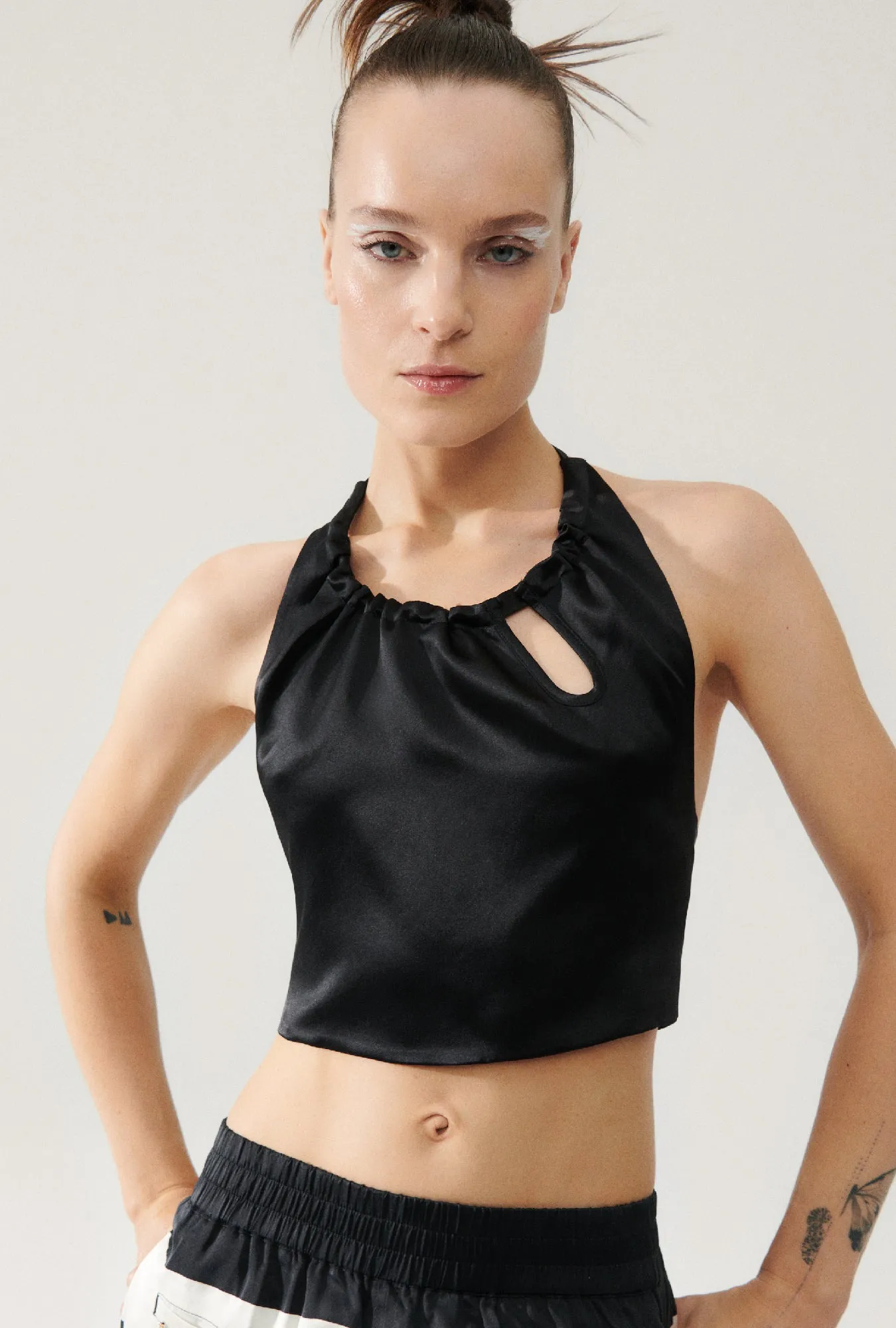 HALTER TOP BLACK sold by Silk Laundry