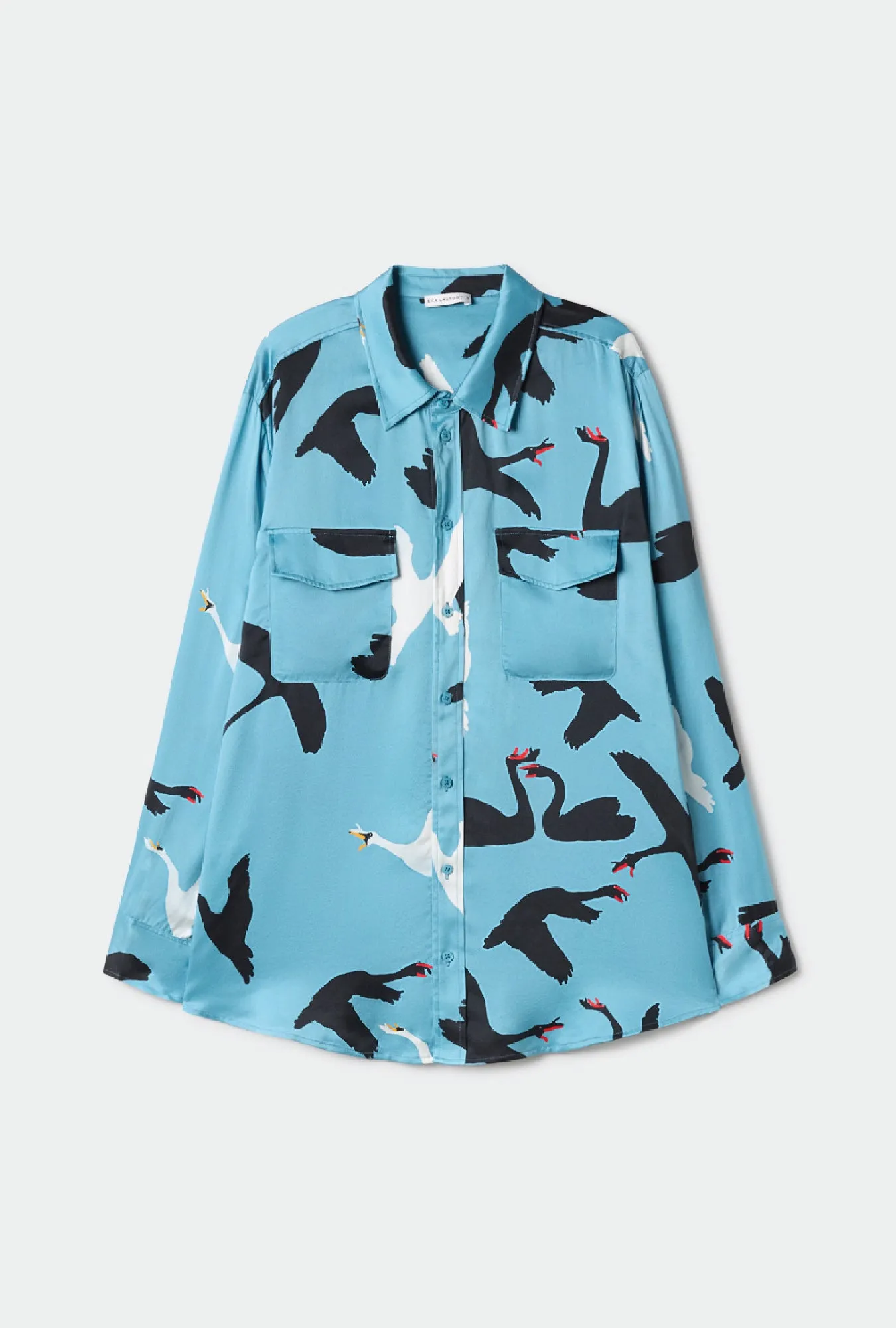 BOYFRIEND SHIRT SWANS sold by Silk Laundry product image thumbnail 2