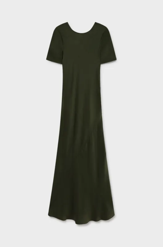 SHORT SLEEVE BIAS DRESS CEDAR sold by Silk Laundry