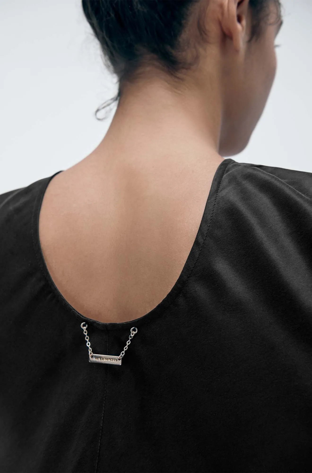 Short Sleeve Bias Dress Black sold by Silk Laundry product image thumbnail 4