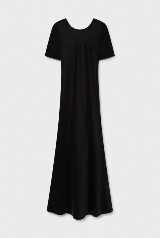 SHORT SLEEVE BIAS DRESS BLACK sold by Silk Laundry