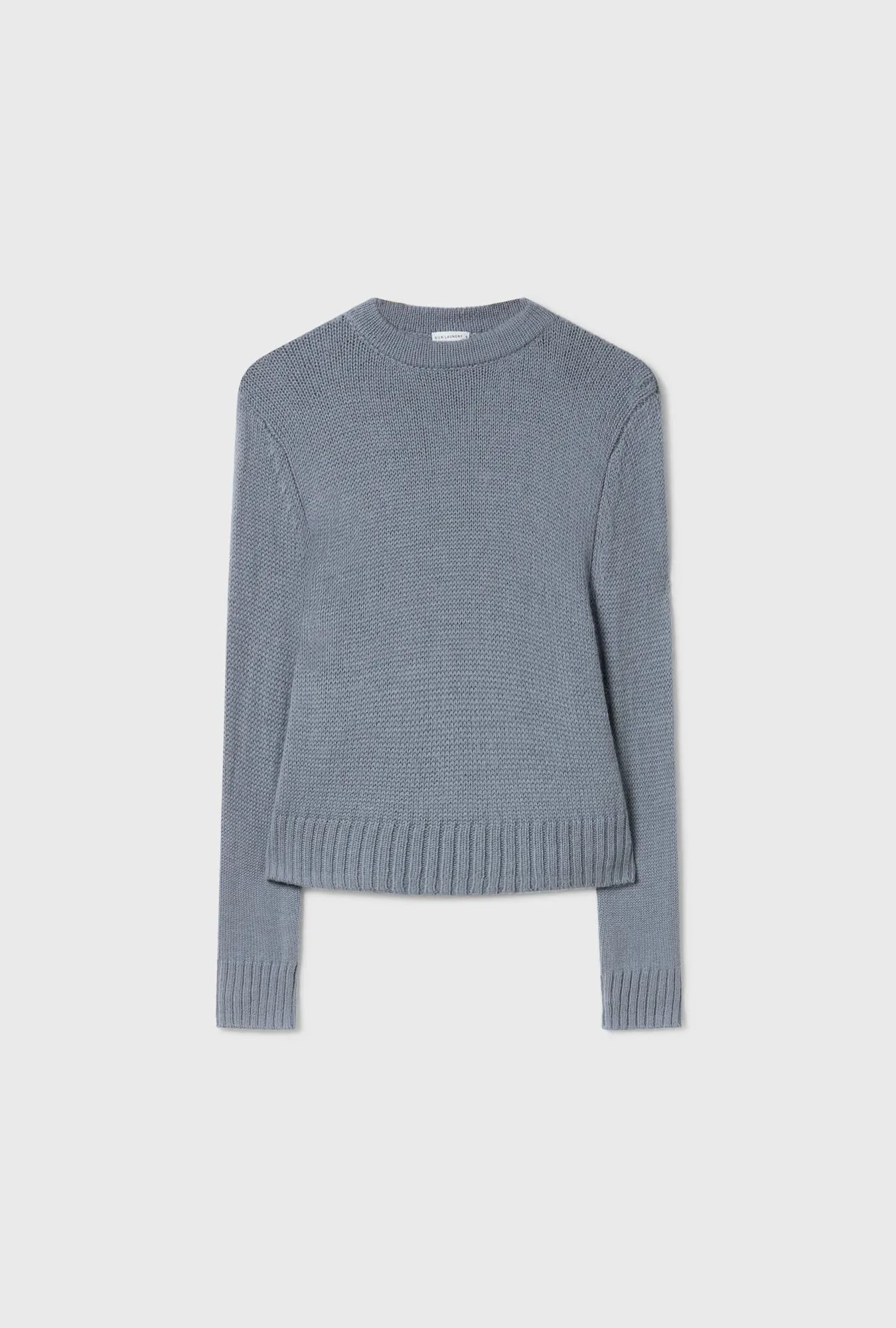 Alpaca Cropped Crewneck Storm sold by Silk Laundry