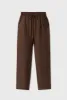 TWILL SLOUCH PANTS DARK EARTH PINSTRIPE sold by Silk Laundry