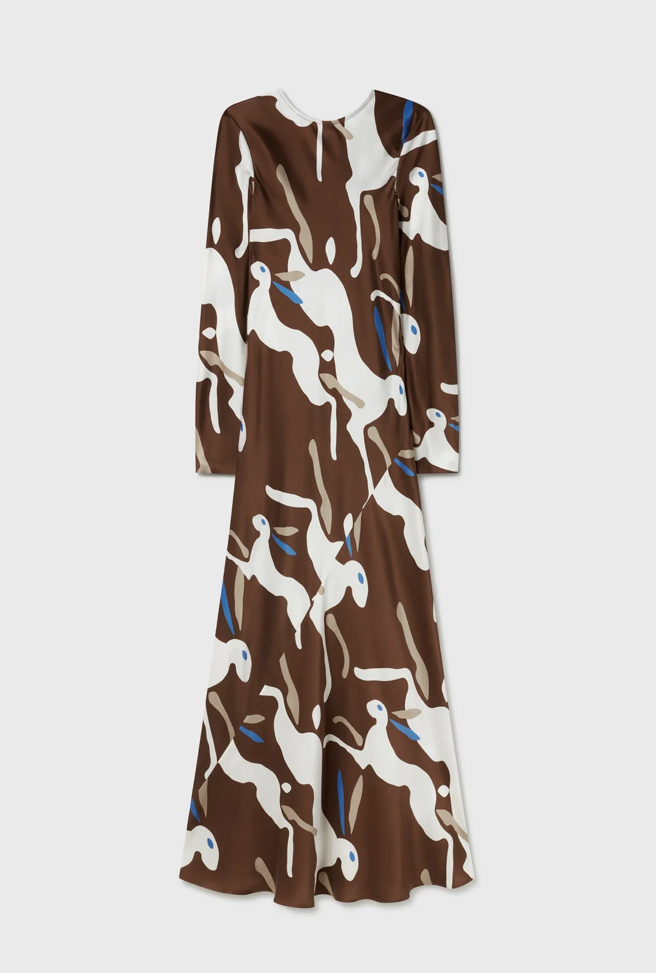 Full Sleeve Bias Dress Rabbit Dark Earth sold by Silk Laundry product image thumbnail 2