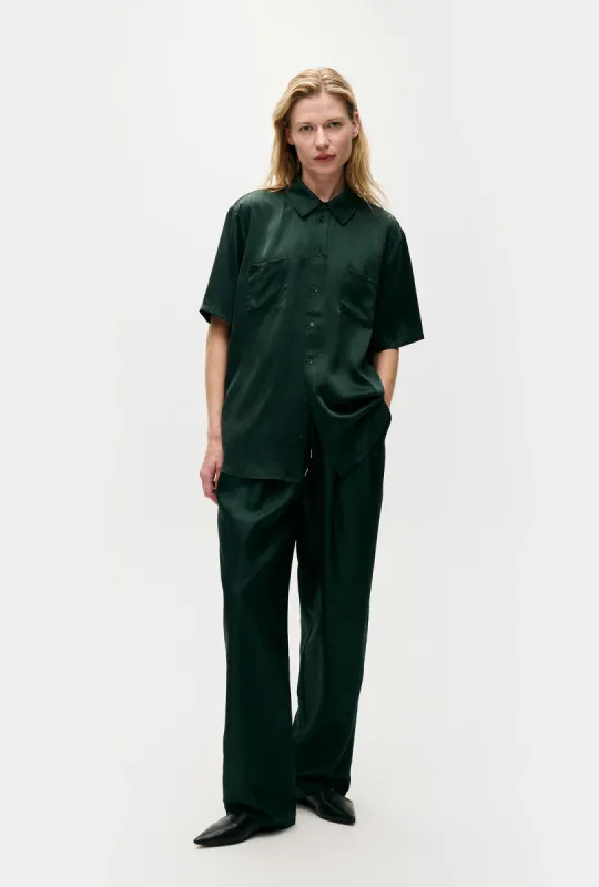 SHORT SLEEVE BOYFRIEND SHIRT SCARAB sold by Silk Laundry