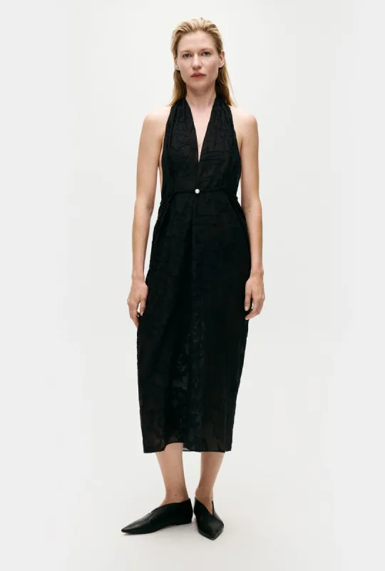 CLIP SILK WRAP SKIRT TULIPA BLACK sold by Silk Laundry