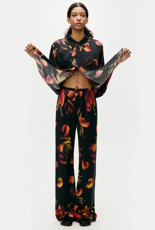 BIAS CUT PANTS TULIPA BLACK sold by Silk Laundry