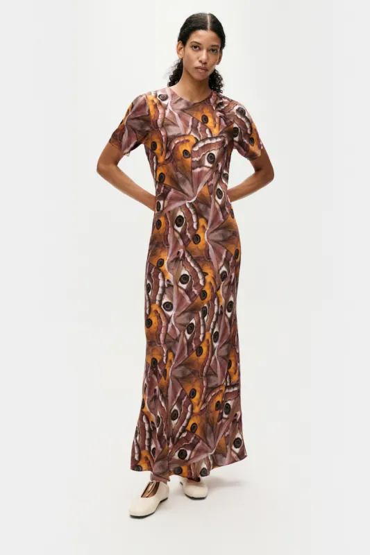 SHORT SLEEVE BIAS DRESS WINGSPAN sold by Silk Laundry