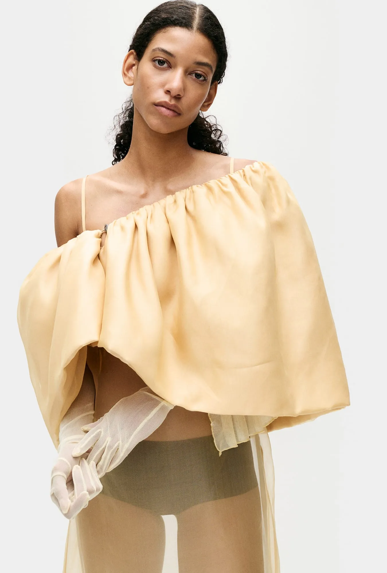 Organza Cape Beige sold by Silk Laundry
