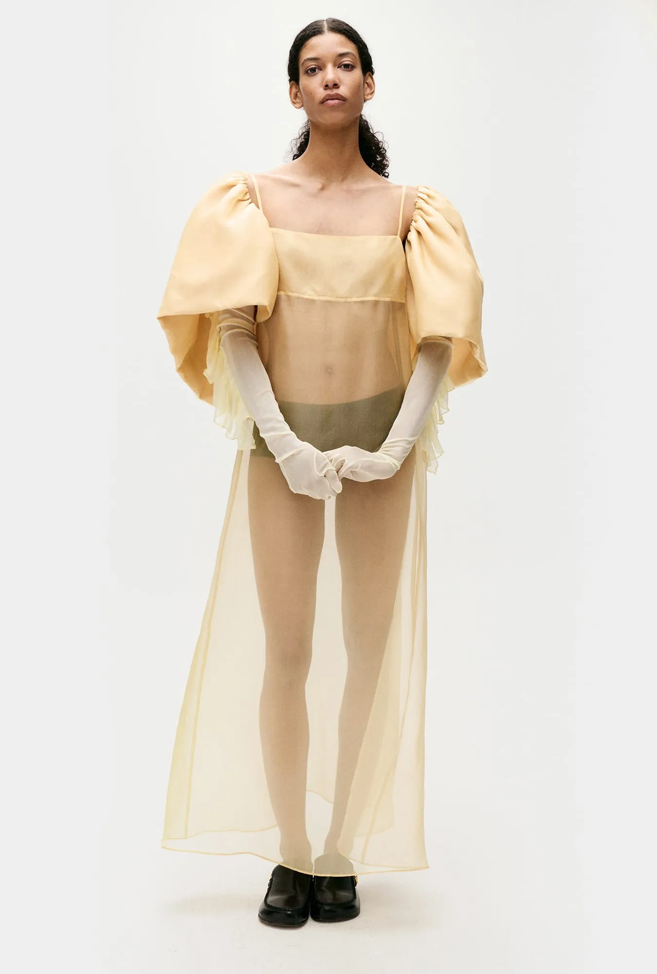 Organza Cape Beige sold by Silk Laundry product image thumbnail 5