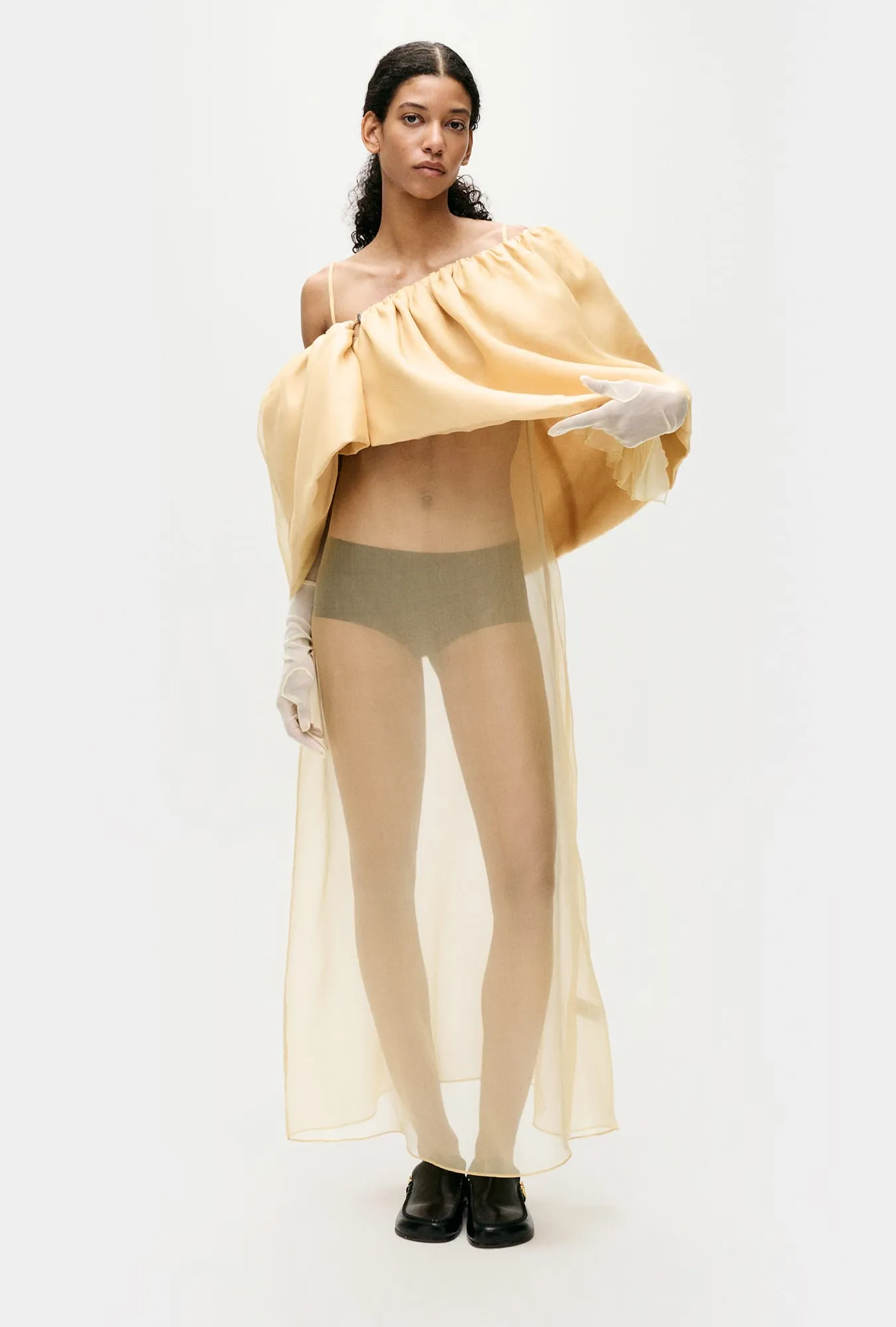 Organza Cape Beige sold by Silk Laundry product image thumbnail 3