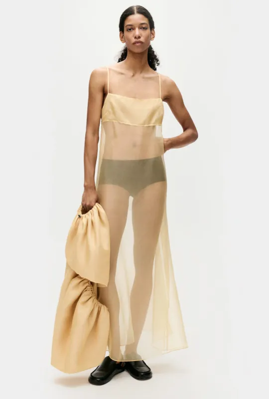 Organza A-Line Dress Beige sold by Silk Laundry