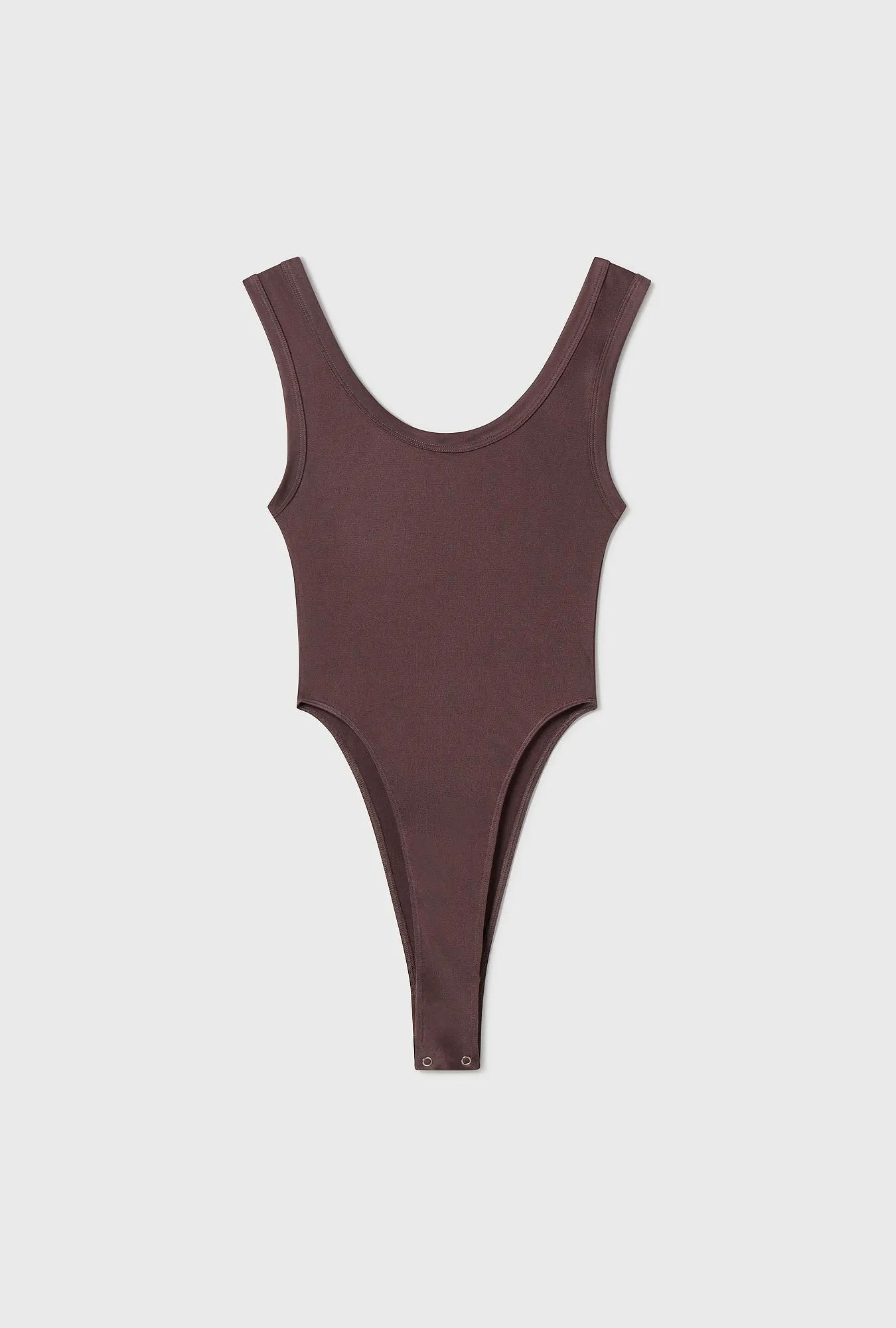 JERSEY MODAL CUTAWAY BODYSUIT CACAO sold by Silk Laundry product image thumbnail 2