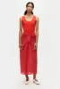 CLIP SILK WRAP SKIRT GERANIUM sold by Silk Laundry