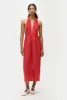 CLIP SILK WRAP SKIRT GERANIUM sold by Silk Laundry