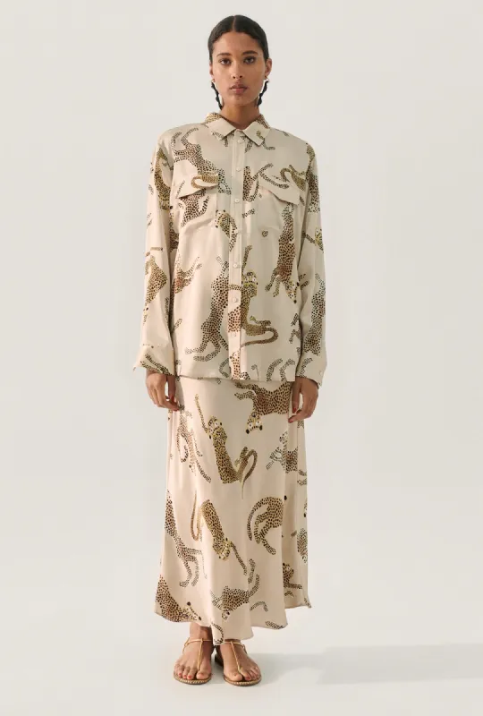 BOYFRIEND SHIRT JAGUARS HAZELNUT sold by Silk Laundry