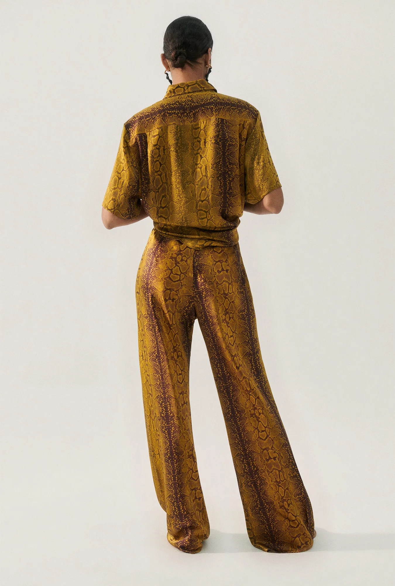 BIAS CUT PANTS SNAKE SKIN sold by Silk Laundry