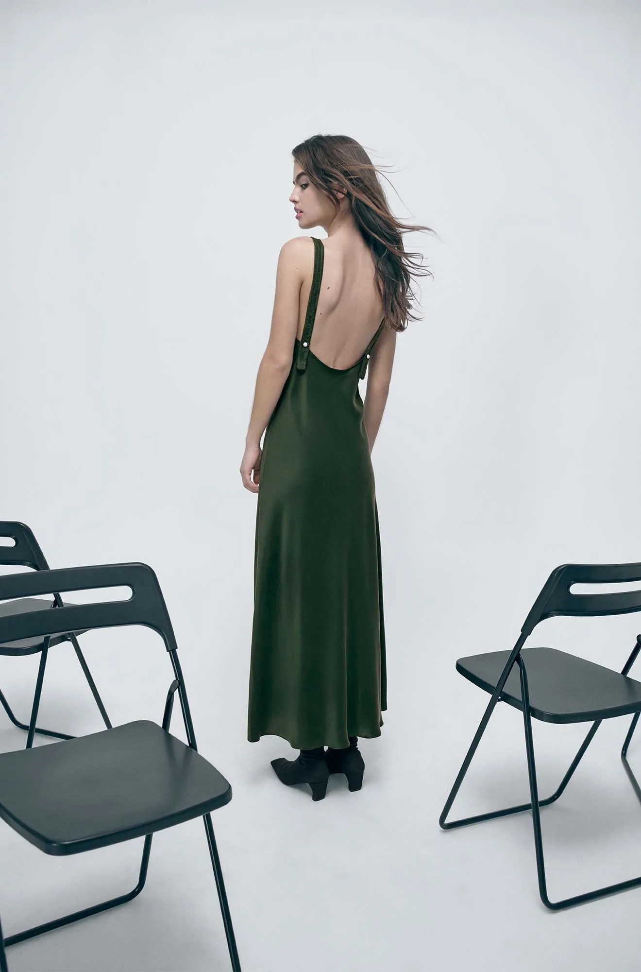 DECO RUCHED DRESS CEDAR sold by Silk Laundry product image thumbnail 4