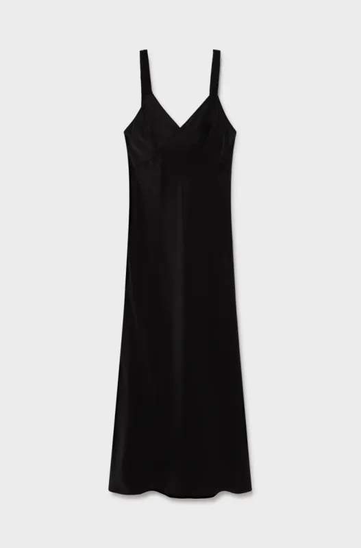 DECO SLIP DRESS BLACK sold by Silk Laundry