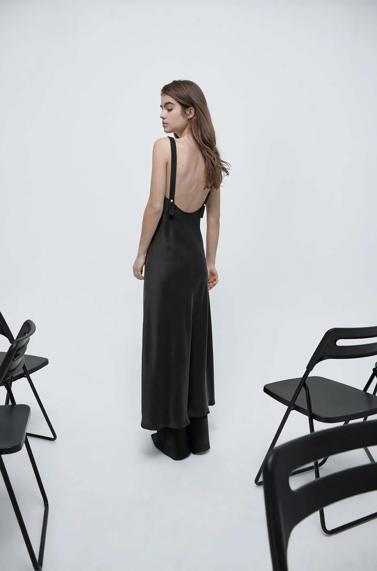 DECO SLIP DRESS BLACK sold by Silk Laundry product image thumbnail 3